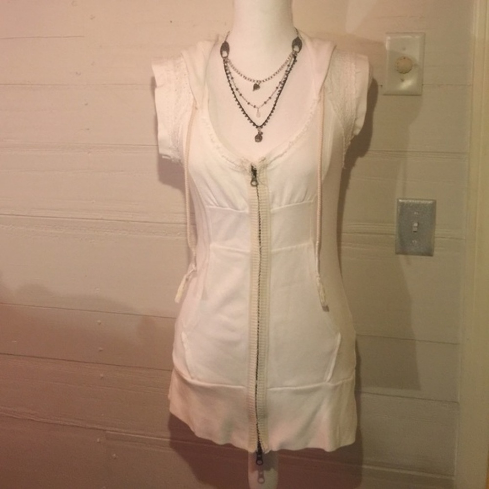 Free People hoodie tunic top